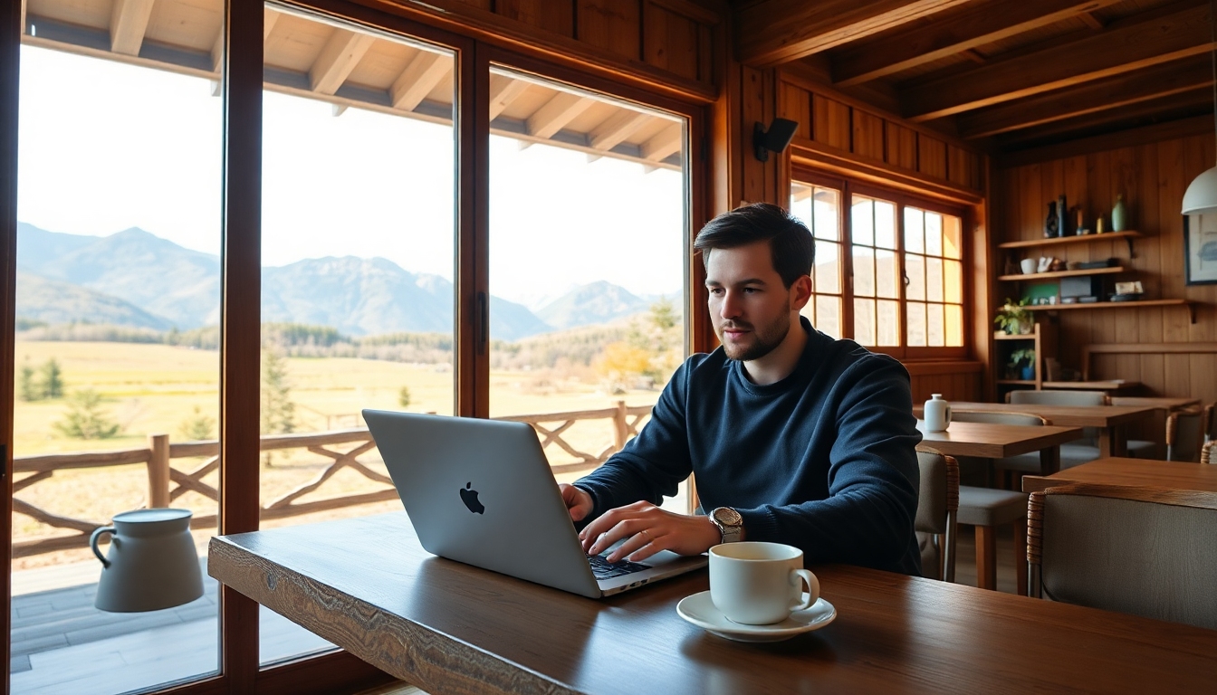 地方でワーケーションを楽しむ風景