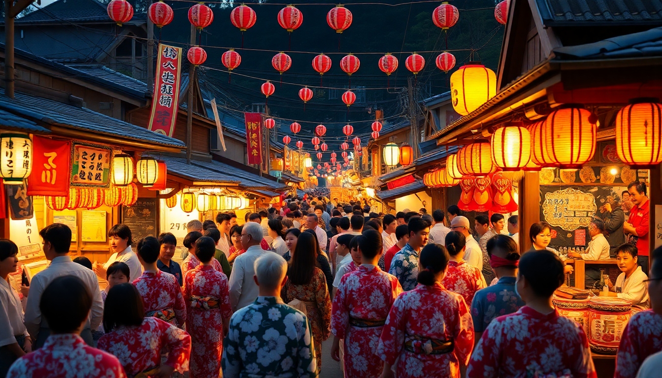 地方の祭りに参加する様子